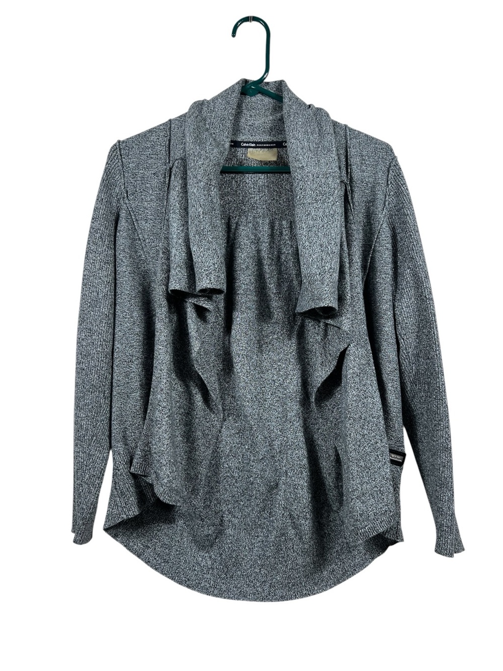 Calvin Klein Performance 100%
Cotton Open-Front Waterfall Cardigan Jacket gray M